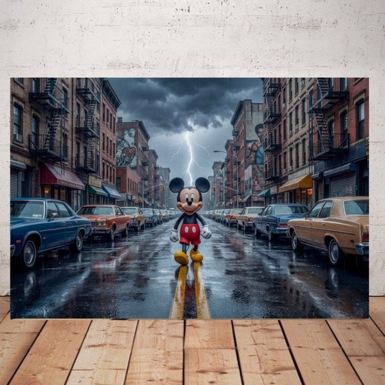 Image 1 of Fotografía impresa en plexiglás o aluminio / edición limitada / firmada / Mickey en el Bronx / Nueva York