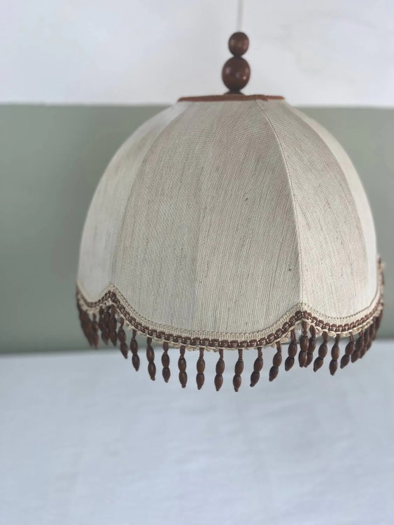 Lampada a sospensione vintage con perle di legno – Lampade a sospensione (photo 8 of 9)