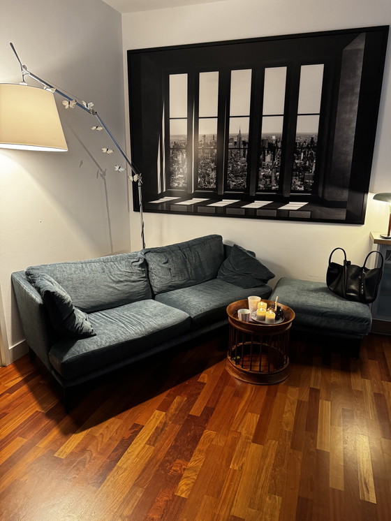 Image 1 of BW Bielefelder Werkstätten – Handmade Designer Sofa in Velvet with Ottoman