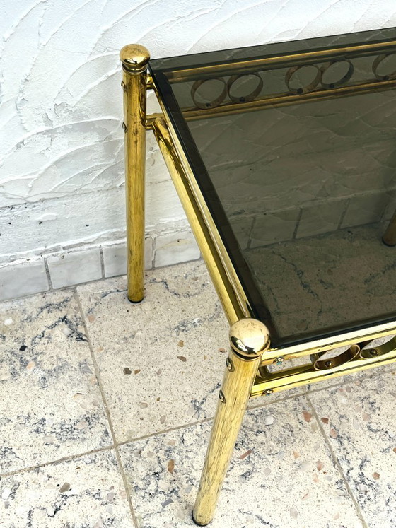 Pair of Belgo Chrome Side tables, Belgochrom, Brass, Gold (photo 9 of 14)