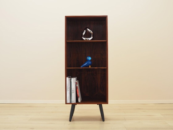 Danish rosewood veneered shelving unit on splayed legs, 1960s – Bookcases (photo 2 of 8)