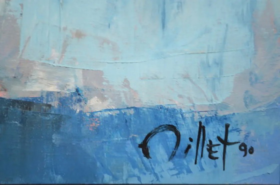 j.j. Millet "Ships in Rough Seas" Olio su tela firmato e datato – Dipinti e disegni, Canvas (photo 5 of 12)