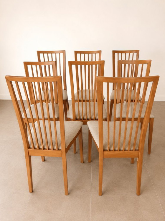Image 1 of Tavolo da salotto Calligaris Tokyo con 8 sedie abbinate in faggio