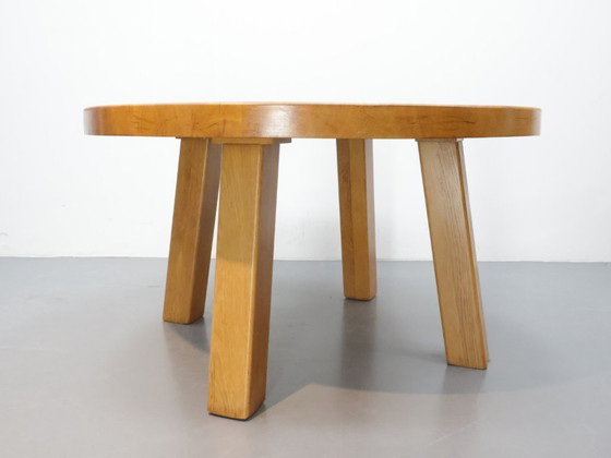 Image 1 of Solid oak dining table | Brutalist | Round