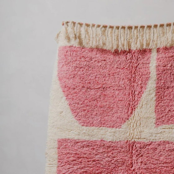 Image 1 of Tappeto Beni Ourain rosa 3x2 m – Berbero in lana annodato a mano, decorazione marocchina