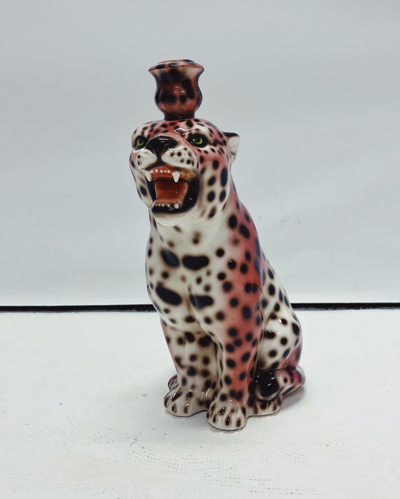 Portavelas de leopardo rosa – Ceramiche Boxer, Objetos decorativos, Ceramic (photo 5 of 6)