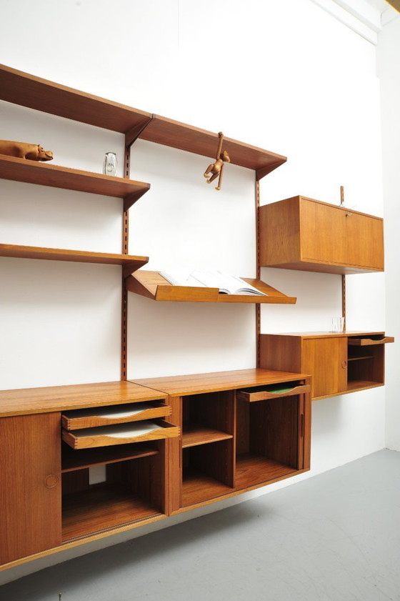 Image 1 of Modular wall shelf by Kai Kristiansen for Feldballes Møbelfabrik (1960s)