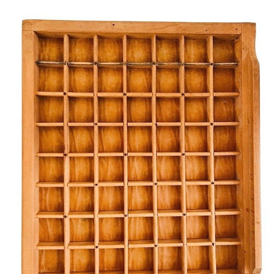 Image 1 of Vintage brocante letterbox XL solid wood 1940's