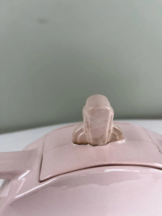 Art Deco rosa Teekanne – Küchenzubehör, Porcelain (photo 8 of 11)