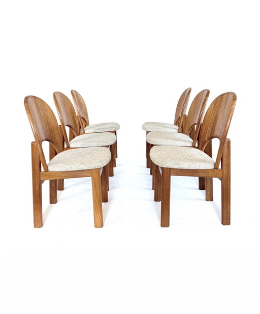 6x chaise de salle à manger vintage, Glostrup Møbelfabrik '70
