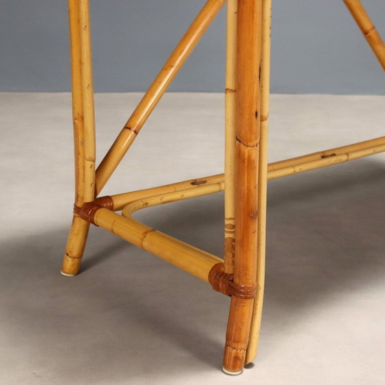 Image 1 of 1970s bamboo console table