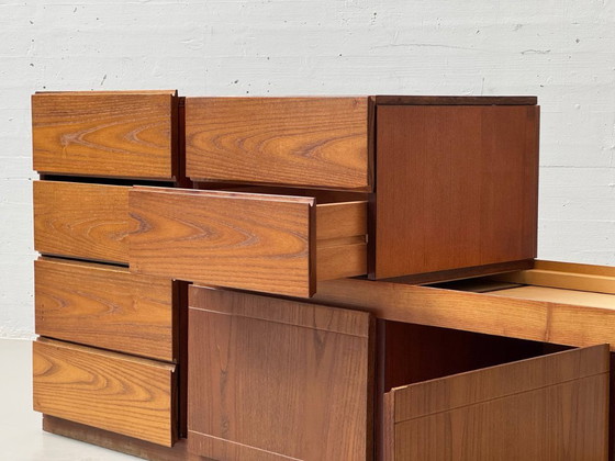 Image 1 of Mid-century modular sideboard made of teak wood, 1970s