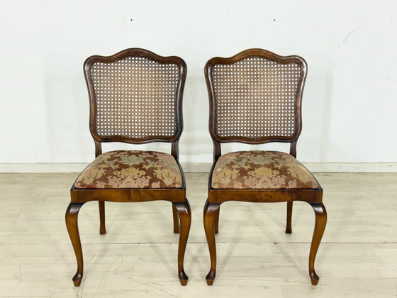 Image 1 of Set van 6 Chippendale stoelen / Vintage eetkamerstoelen / Stoelen uit het midden van de vorige eeuw