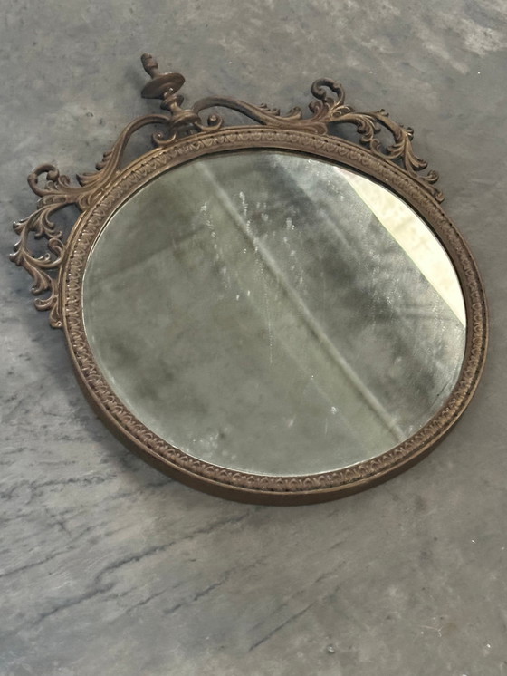 Image 1 of Miroir - Laiton, Verre - Miroir en laiton
