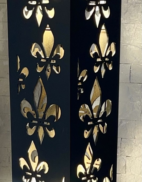 Image 1 of Gran lámpara de pie única y hecha a mano de Marrakech – Fleur de Lis – 165 cm – pieza de colección