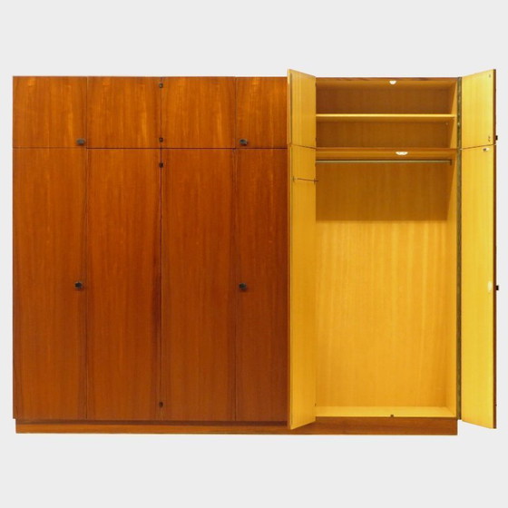 Image 1 of Large vintage mid-century XL wardrobe in teak, 1960s