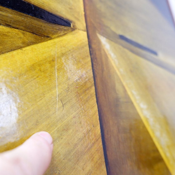 Image 1 of Abstract painting on panel - 63 x 63 cm