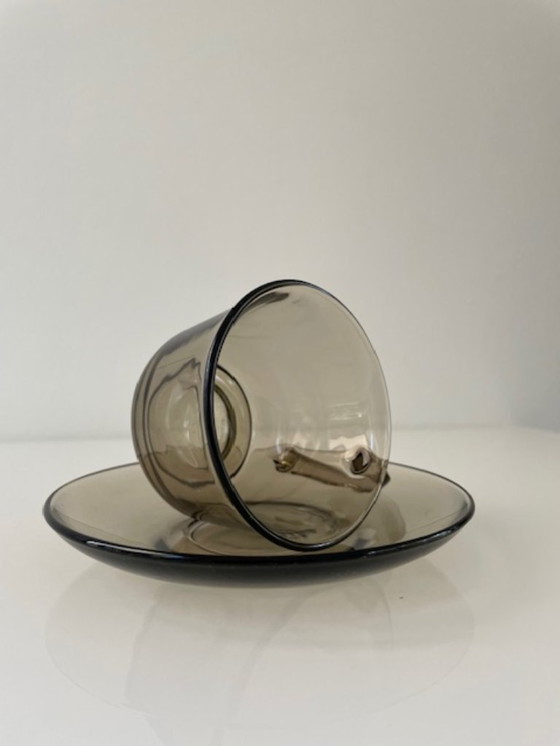 Image 1 of 4 tazze e piattini vintage Arcoroc | Francia anni '70 | 150 ml