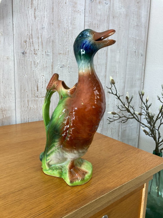 Image 1 of Duck pitcher in slipware