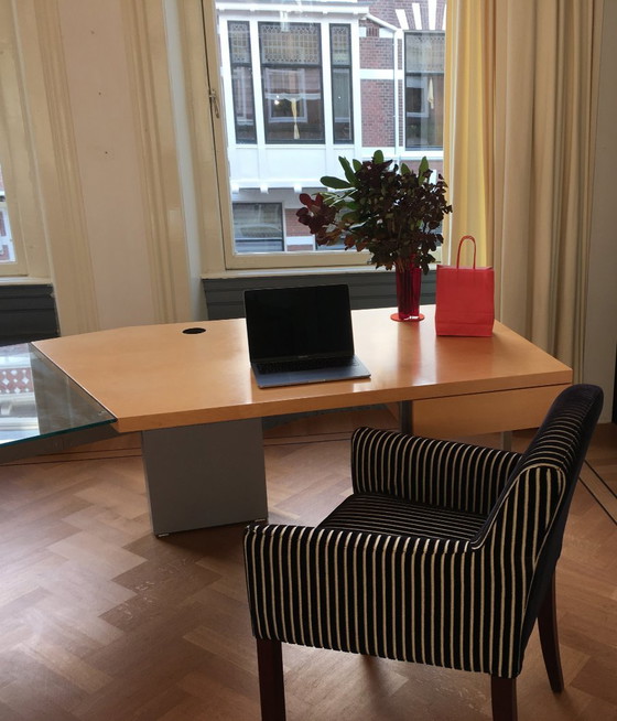 Image 1 of Elegant Design Desk or Side Table, Ash Veneer