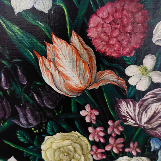 Image 1 of Natura morta con fiori, farfalle e conchiglie