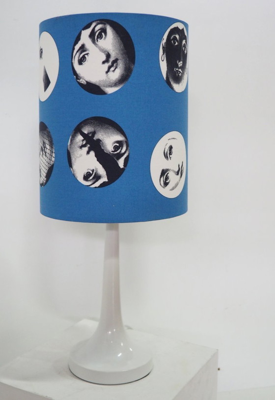 Image 1 of Vintage table lamp/shadow Fornasetti fabric