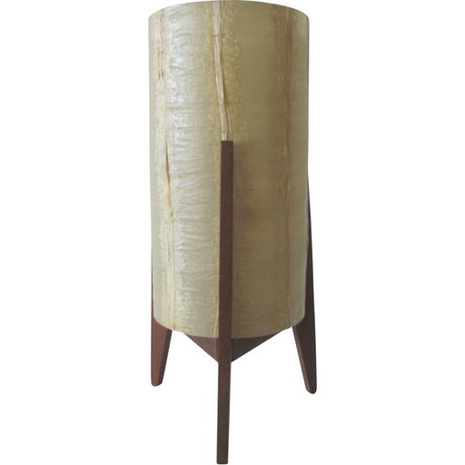 Vintage table lamp with plastic shade, Czechoslovakia 1960