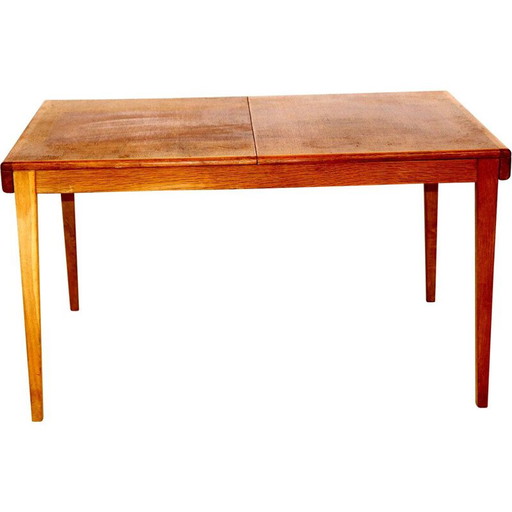 Vintage oak wood table, Sweden 1960s