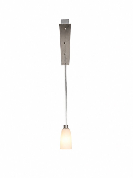 Image 1 of Vintage Ligne Roset 4-lichts hanglamp opaal glas tulpdesign