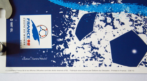 Image 1 of Originele Vintage Poster WK 98 Frankrijk Nantes / 70 x 50 cm / Met originele verpakking