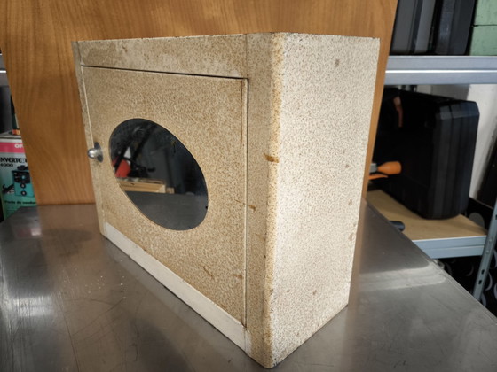 Badkamer- of medicijnkastje, Wandkast, Metaal, Beige (foto 3 van 5)