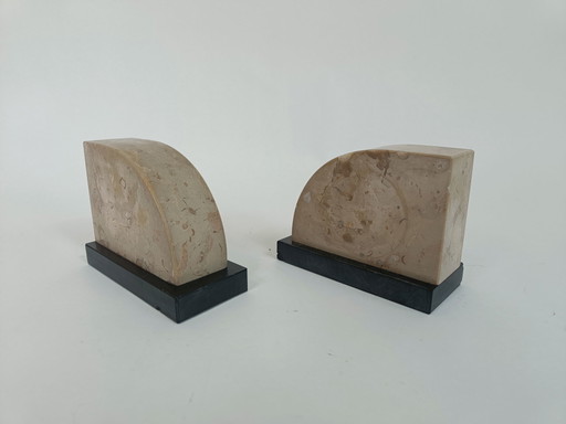 Art Deco Marmor Buchstützen