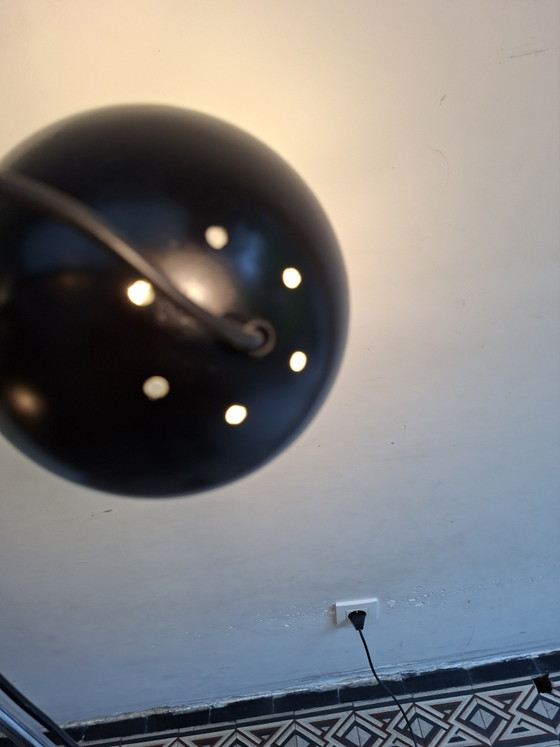 Vintage black floor lamp, sixties – Floor lights, Metal (photo 6 of 9)