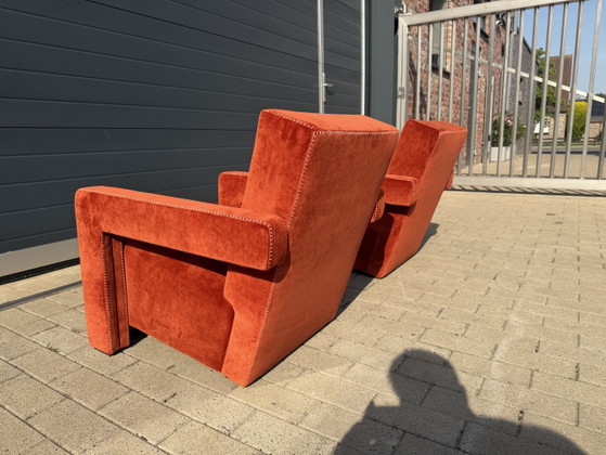 Image 1 of 2x Cassina Utrecht chair Terracotta, Gerrit Rietveld MINT CONDITION!