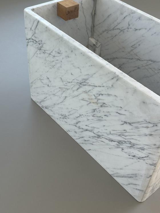 Image 1 of Vintage Carrara Bianco marble stone Italian coffee table 70s