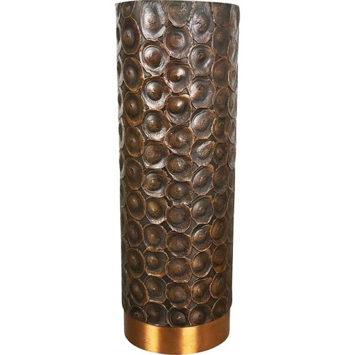 Vase vintage en cuivre par Auböck, Autriche 1950