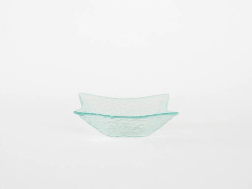 Glazen schaal, Deens ontwerp, jaren 70, vervaardigd in Denemarken.