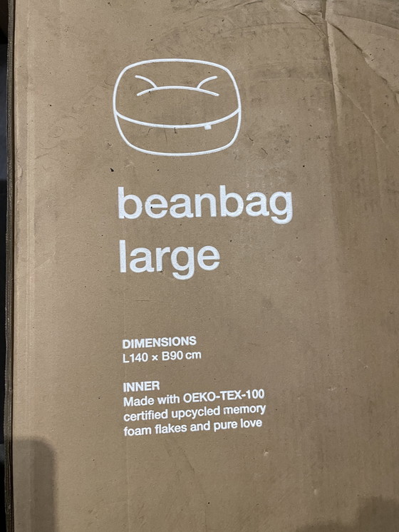 Image 1 of Vetzak beanbag large - cord Velours - duck Egg 