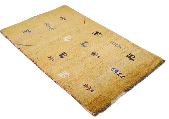 Image 1 of Original Perserteppich Gabbeh Ghashghai Orientteppich 144 cm x 90 cm Alt Natur