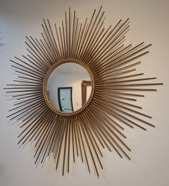 Image 1 of Specchio solare XXL 96cm! Firmato Chaty Vallauris convesso 29cm del 1960