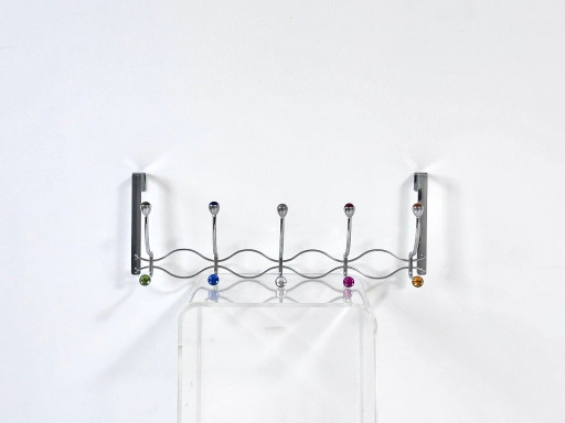 Portemanteau vintage de porte avec boutons colorés