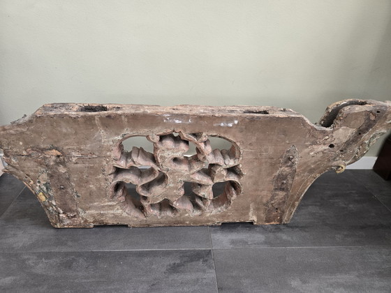 Image 1 of Parte posteriore della carrozza. Legno intagliato