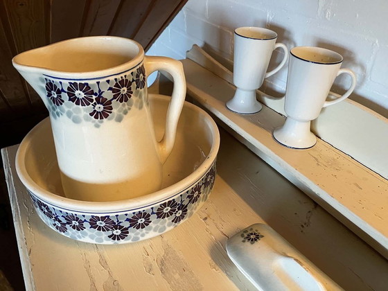 Image 1 of Waschbecken aus Kiefernholz mit zwei Schubladen