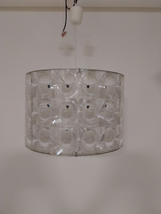 Image 1 of 1 x lampada a sospensione psichedelica dell'era spaziale anni '80