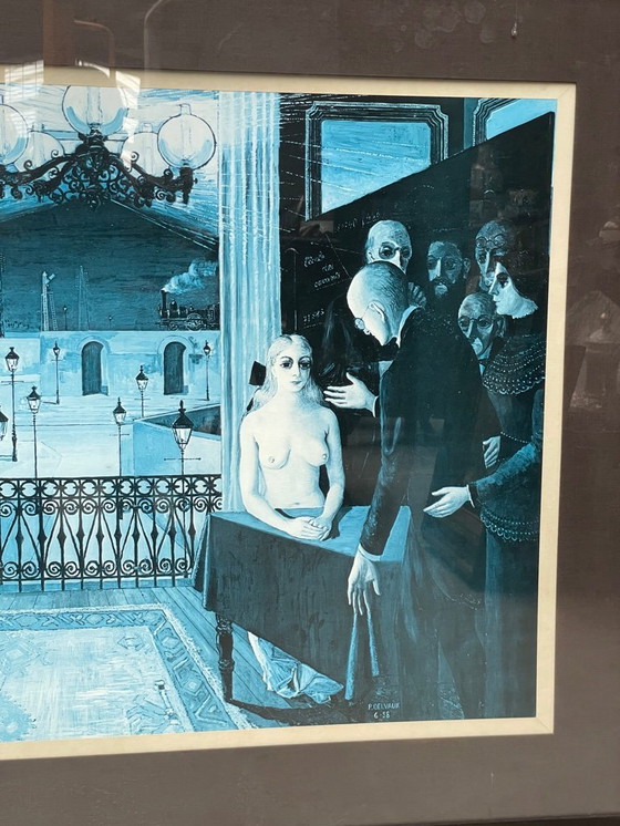 Image 1 of Estampe de Paul Delvaux encadrée