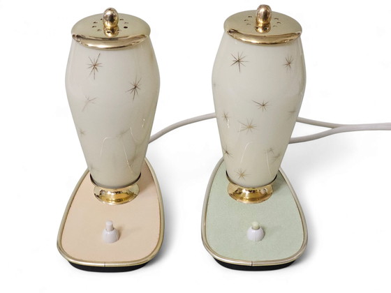 Image 1 of Pair of extremely rare bedside lamps / table lamps, 1950s