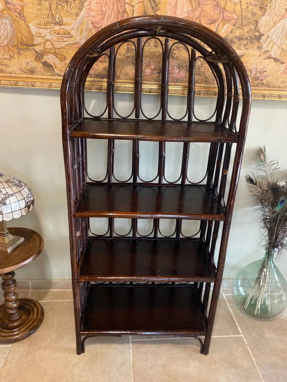Vintage rattan shelf – Shelving unit, Wicker (photo 6 of 15)