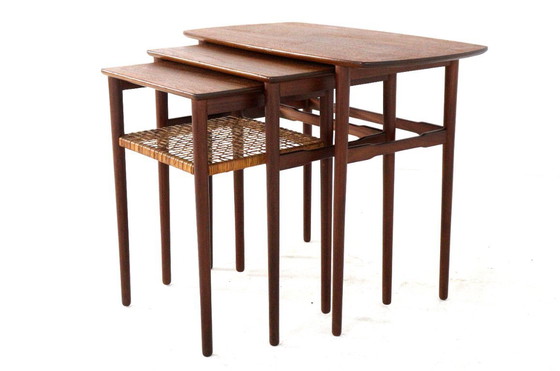 Image 1 of Set nesting tables bijzettafels Deens 'Sunds' vintage