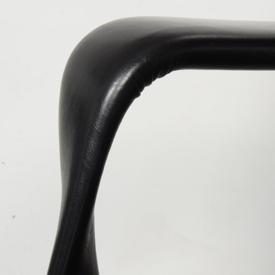 Poltrona Frau Fauteuil, Zwart Leder – Bureaustoelen, Leather, Metal (photo 7 of 7)