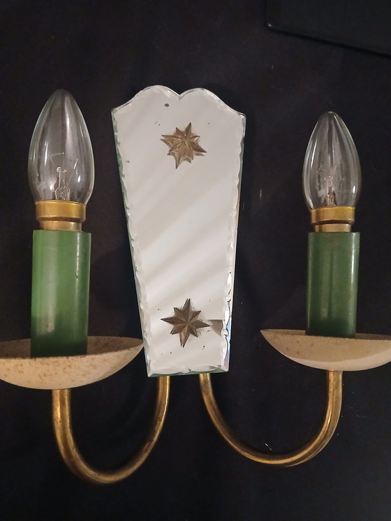 Image 1 of Aplique de pared con espejo.